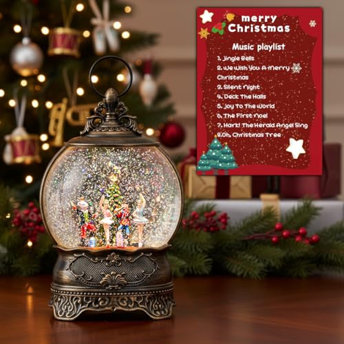 Kirschblüte 12.1-Inch Nutcracker Ballet Snow Globe Lantern with Music & Lights (Variation: 12.1inthe Nutcracker Theatre)