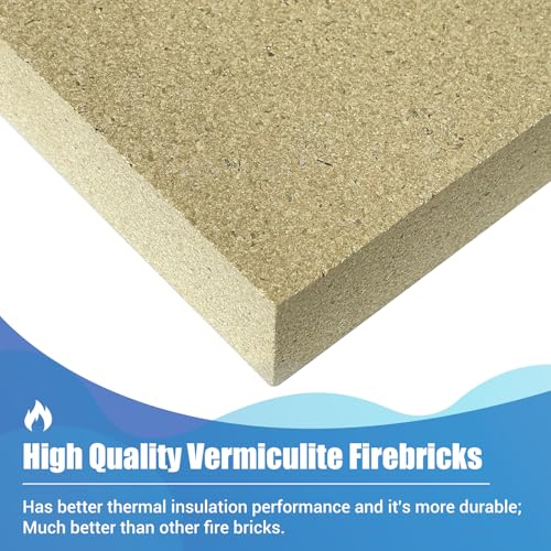 Wood Stove Firebricks Set of 24 - High-Temperature Insulation Blocks 9x4.5x1.25 inches