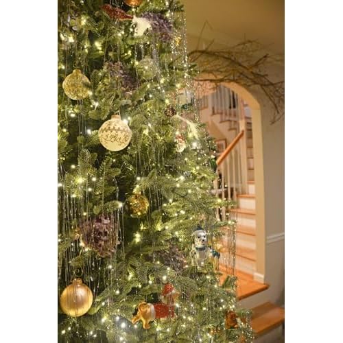 CCINEE 5000 Strands Silver Christmas Tree Icicles Tinsel, 19.7" Tinsel Foil Fringes Garland Holiday Hair for Birthday Wedding Holiday Christmas Tree Decoration Supplies