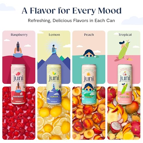 Juni Sparkling Adaptogen Drink Variety Pack - 12 Fl Oz Cans, 12-Pack