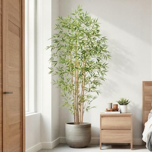 Keeplush 6FT Artificial Bamboo Tree - Realistic Indoor Faux Plant with 6 Trunks