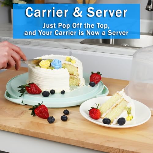 JOEY'Z Extra Large 13-Inch Cake Carrier with Lockable Lid & Handle