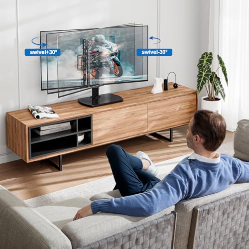 27-60 Inch Universal Swivel TV Stand with Height Adjustment & Safety Lock - Fits up to 88lbs