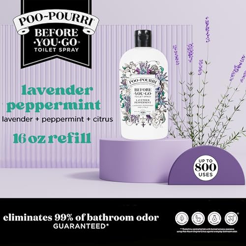 Poo-Pourri Before-You-Go Toilet Spray Refill Lavender Peppermint 16oz Pack of 1