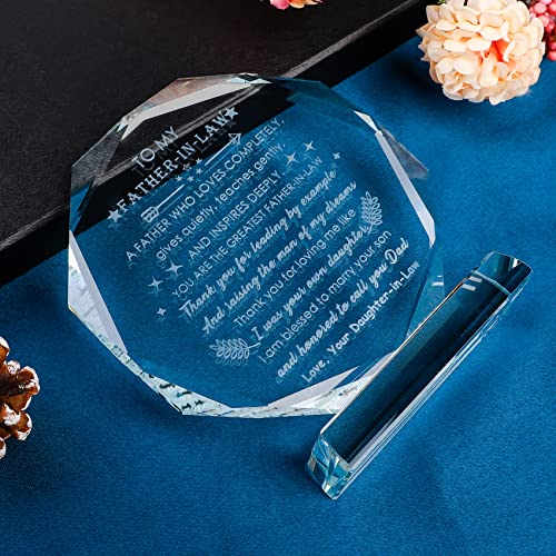 Personalized Father-in-Law Crystal Keepsake Gift from Daughter-in-Law