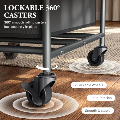 Simple Houseware Heavy Duty Laundry Sorter Cart Dark Grey - Rolling 3-Bag Organizer