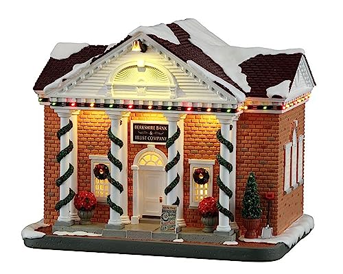 Lemax 15812-UK Norman Rockwell Lighted Buildings Berkshire Bank & Trust Company