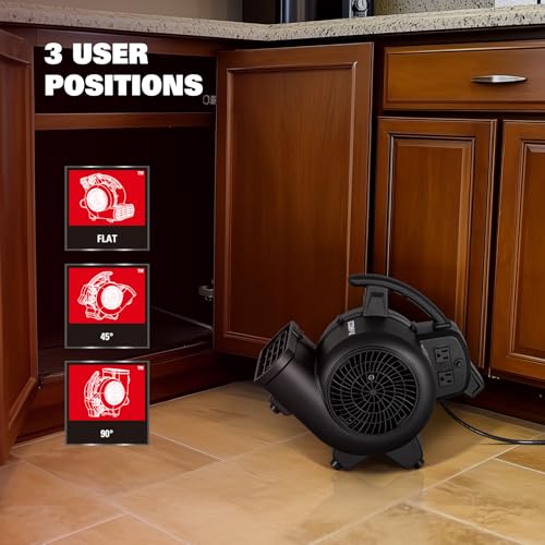 Air Mover Blower Fan 950 CFM with Timer for Water Damage Drying