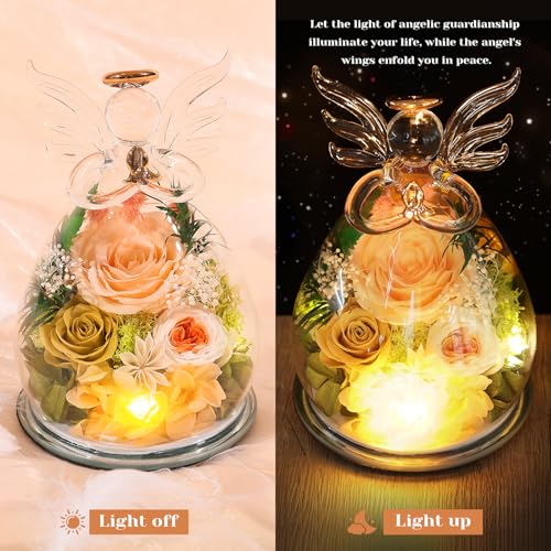 Gifts for Mom Birthday Women Preserved Rose Forever Flower in Glass