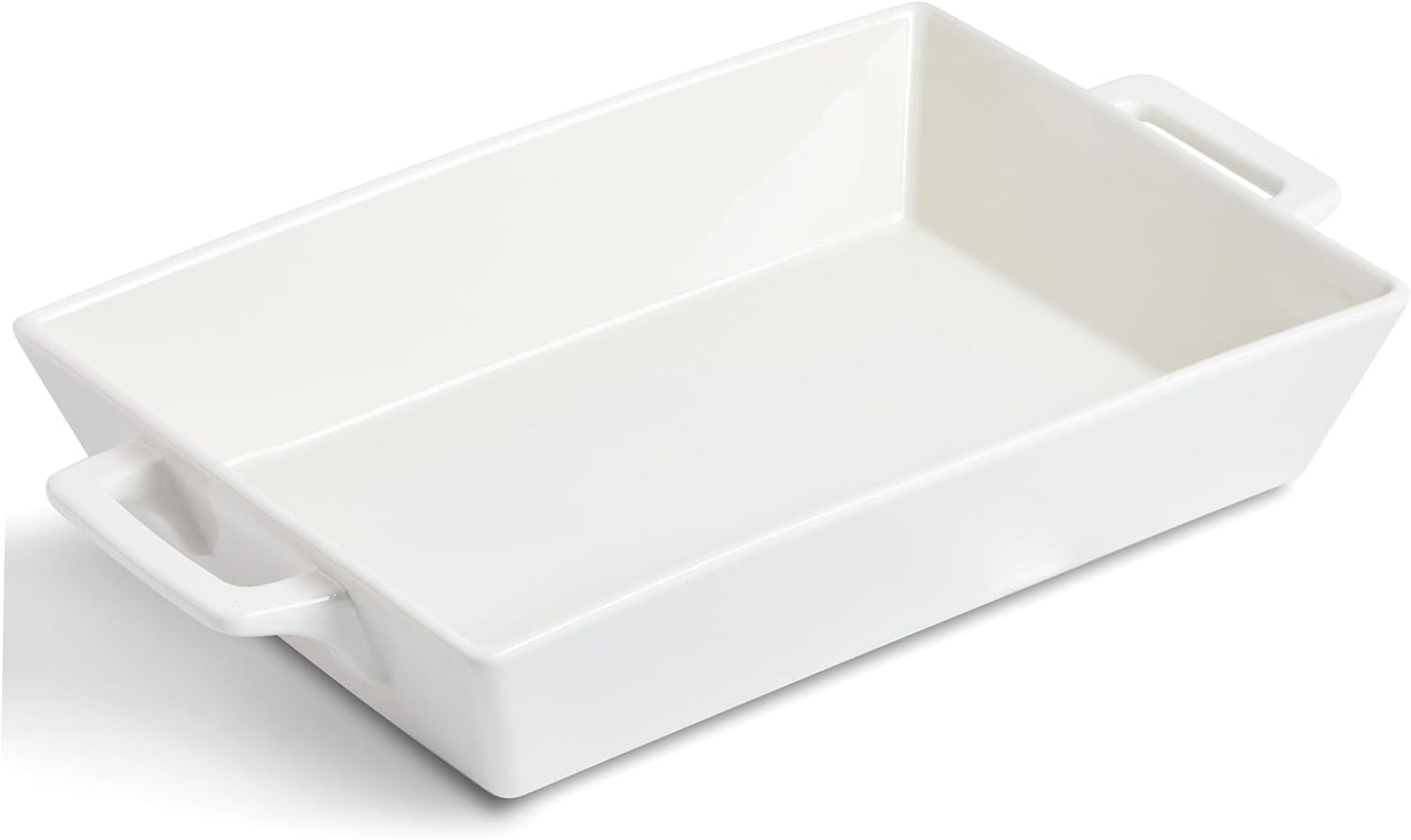 Regine Switzerland Large Rectangular Ceramic Baking Dish - 4.6 Qt, 14x10 Inch, Oven Safe, Versatile Casserole Pan