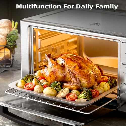 Kismile Air Fryer Toaster Oven, 1500W, 7-in-1 with Fry, Convection,