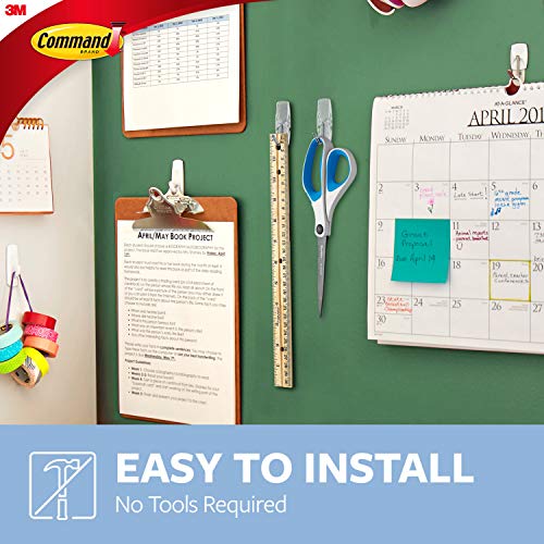 Command Clear Medium Wire Toggle Hooks - 20 Hooks & 24 Strips - Damage-Free Hanging for Holiday & Home Organization - Variation of 20 Hooks