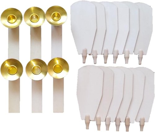 Christmas Pyramid Kit by [Brand Name] - 21 Pcs Full Replacement Parts with 12 Fans & 6 Candle Holders
