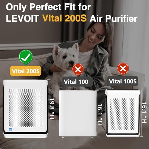 Cabiclean 2-Pack White Replacement Filters for LEVOIT Vital 200S-P Air Purifier