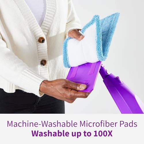Multi-Surface Spray Mop Kit with Reusable Microfiber Pads & Cleaner