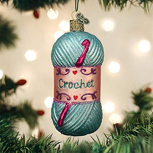 Old World Christmas Crochet Glass Ornament for Christmas Tree