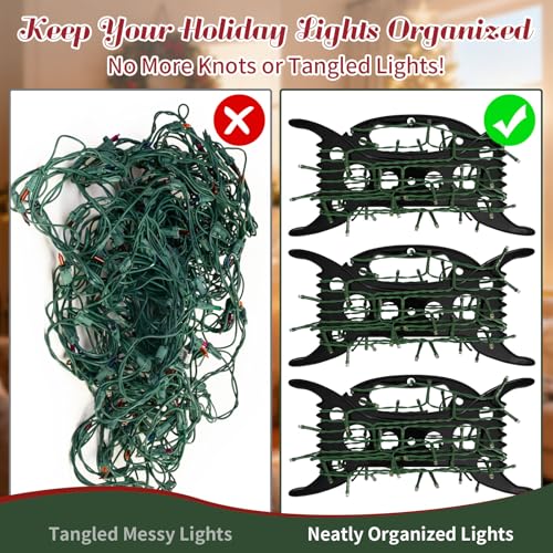 ADXVR 12-Pack Christmas Light Storage Reels Organizer, Cord Winders & Extension Hose Holder