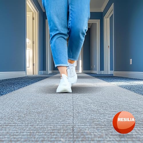 Deep-Pile Carpet Runner Clear Vinyl Floor Protector 27 x 25 Feet - Non-Slip Waterproof Rug Mat - Made in USA