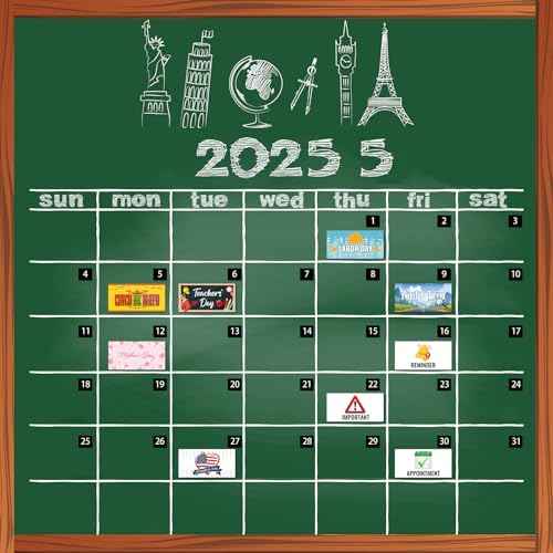 Holiday Calendar Refrigerator Magnets - 42Pcs Halloween Veterans Day Thanksgiving Christmas Fridge Holiday Magnet Seasonal Magnetic Calendar for for Home Classroom Festival Whiteboard