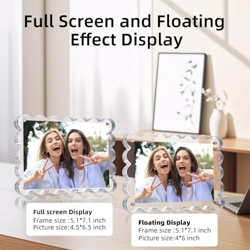3-Pack 4x6 Acrylic Picture Frames - Double-Sided Tabletop Display Set