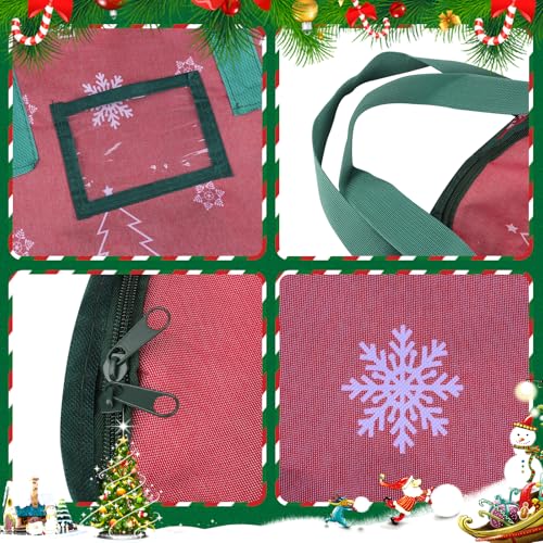 TaoQ C Red 30 Inch Christmas Wreath Storage Bag Waterproof Dustproof Organizer