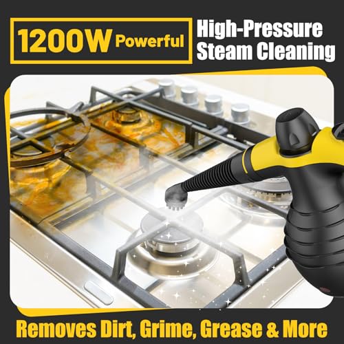 Pressurized Handheld Steam Cleaner with 10 Accessories for Home Car Bathroom