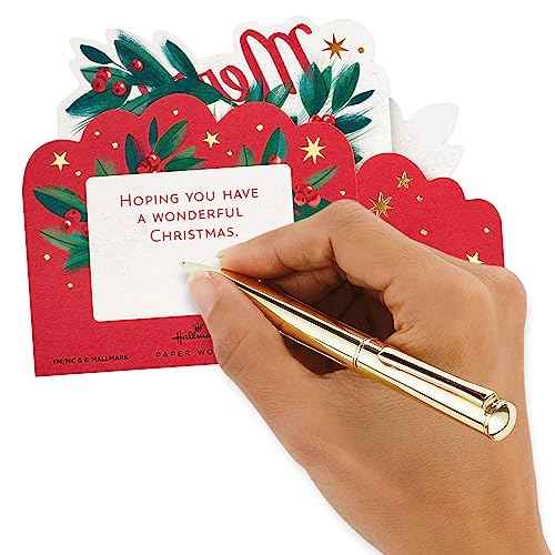 Hallmark Paper Wonder Mini Pop Up Christmas Cards (3 Cards with Envelopes: Red Truck, Cardinal, Merry and Bright)