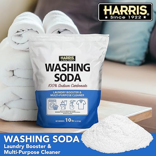 Harris Washing Soda 160 Ounce (Pack of 1) - Laundry Booster & Multi-Purpose Cleaner