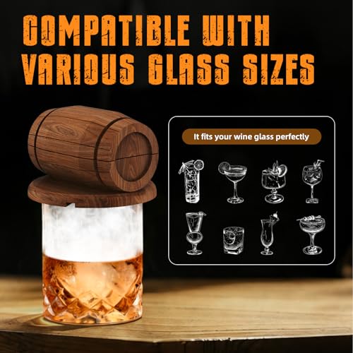 Deep Smoke Whiskey Smoker Kit with Torch & 6 Flavors - Birthday Gift for Men