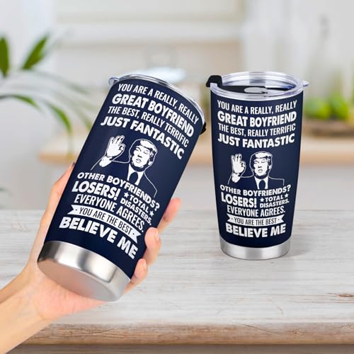 Aurahouse 20oz Boyfriend Tumbler – Funny Gift Cup Mens Birthday