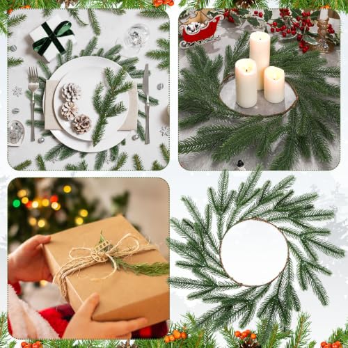 Christmas Placemat Set of 12 Artificial Norfolk Wreath Charger
