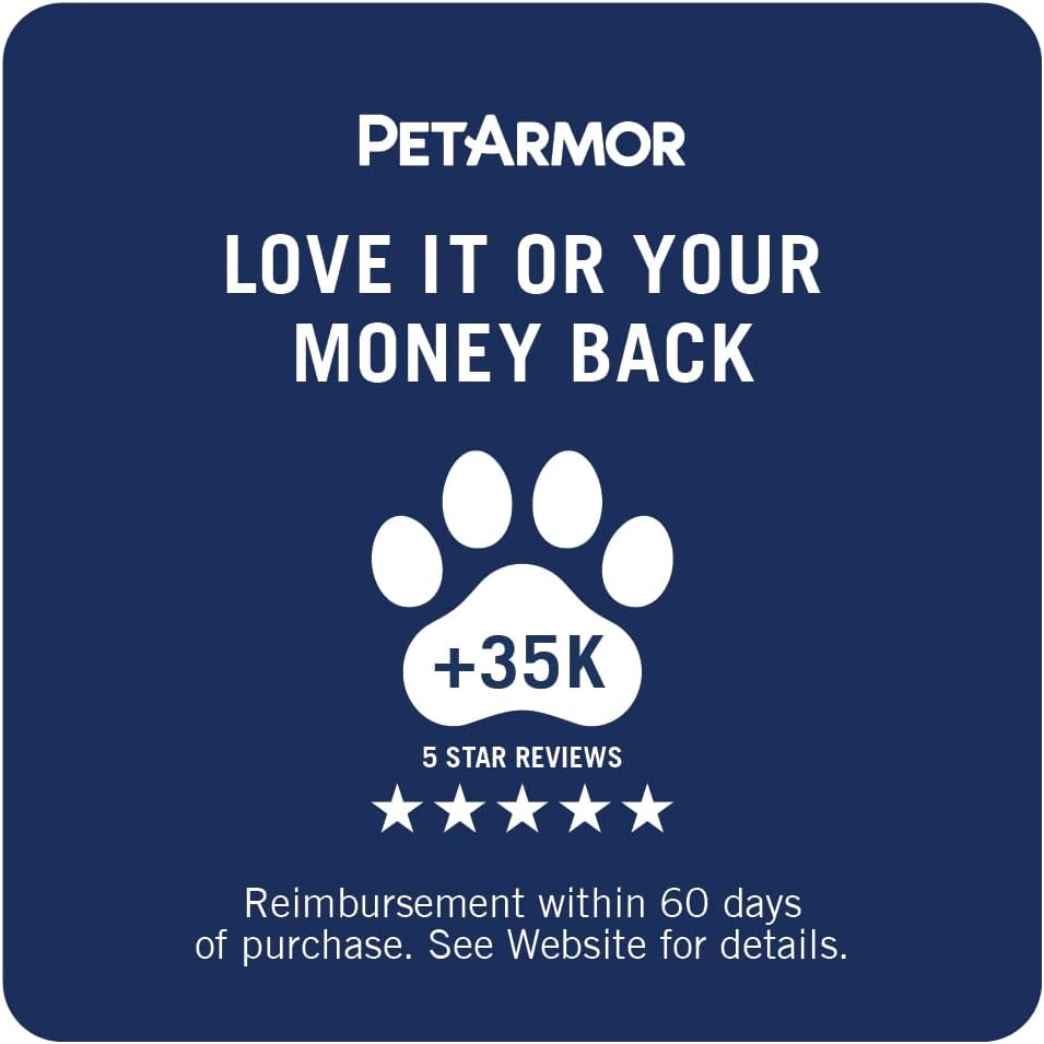 PetArmor Plus Flea and Tick Prevention - Fast-Acting Waterproof Treatment for Small Dogs (5-22 lbs)