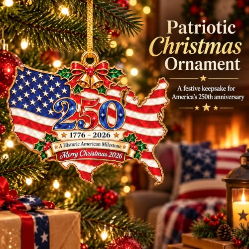 DALIVETO 250th Anniversary Patriotic Christmas Ornament 2026 - Style 2