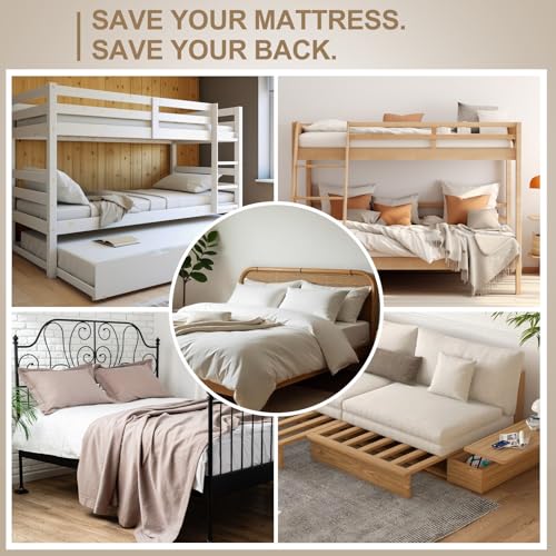 Heavy Duty Bunkie Board Queen Size 60x80 Inch Black - Support Mattress & Bed Frame
