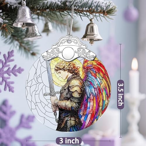 Archangel Michael Stained Glass Ornament – Style 1-michael | Christmas Tree Decoration
