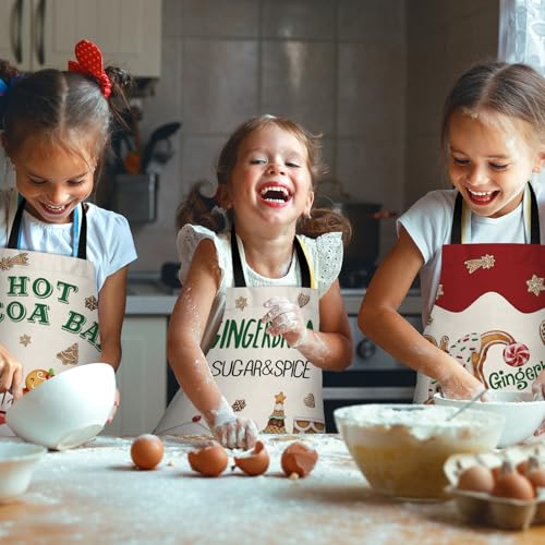 6 Pcs Christmas Apron Kitchen Decorations Costume for Cooking