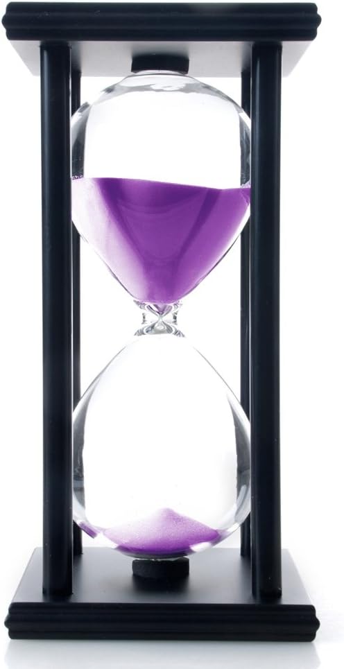 60-Minute Wood Sand Timer Hourglass | Bellaware White Decorative Timer