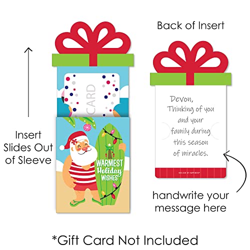 Beach Santa Gift Card Holders - 8 Pack Tropic Christmas Nifty Gifty