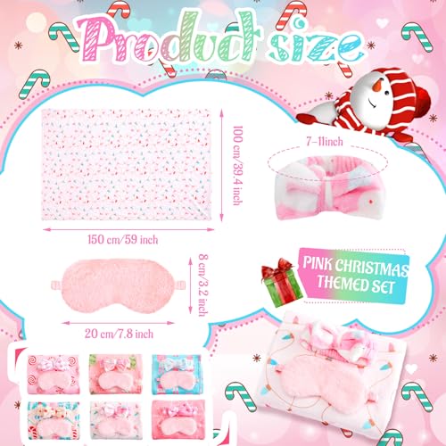 Fanfanwin Christmas in July Sleepover Party Set Pink Snowman - 18 Pcs Girls Gift