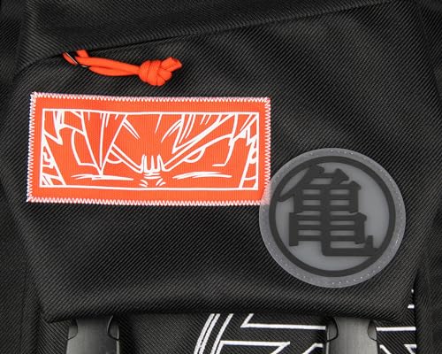 Dragon Ball Z Travel Backpack with Kanji Symbols - Padded Tech Pocket & Multiple Storage