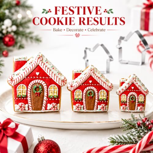 Stainless Steel Gingerbread House Cookie Cutter Set (3 pc) - Crethinkaty