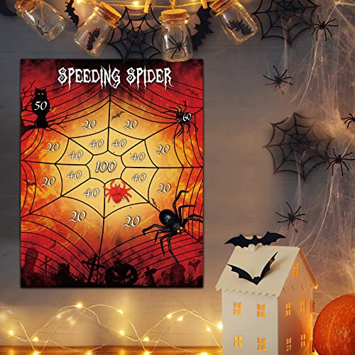 Halloween Dart Board Game for Kids Family, Throw Spider on the Web,