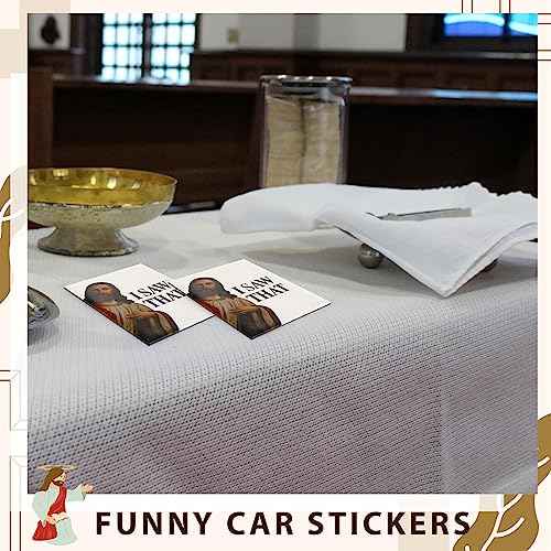 Geiserailie 2 Pcs Funny Car Magnets Magnetic Fridge Magnets I Saw That Christmas Decoration Waterproof Peeking Refrigerator Cute Fun Reusable Magnetic Decal for Fridge Car Cruise Adults Gifts