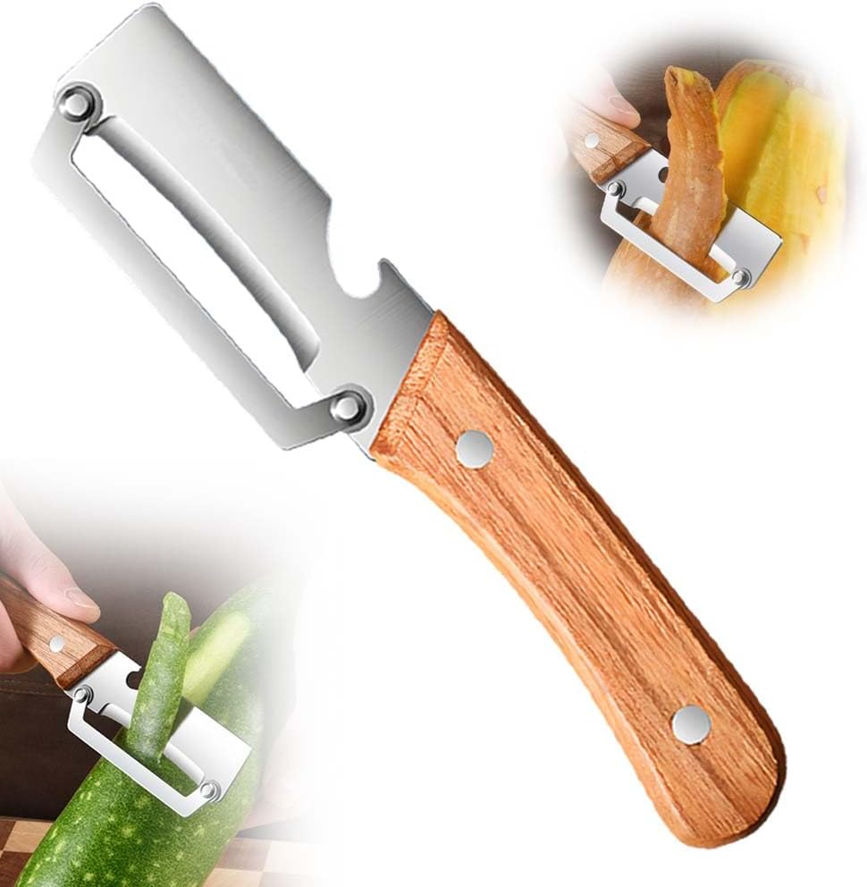 Skiennix Multi-Functional Vegetable Peeler - 2-in-1 Stainless Steel Tool for Fruits & Veggies