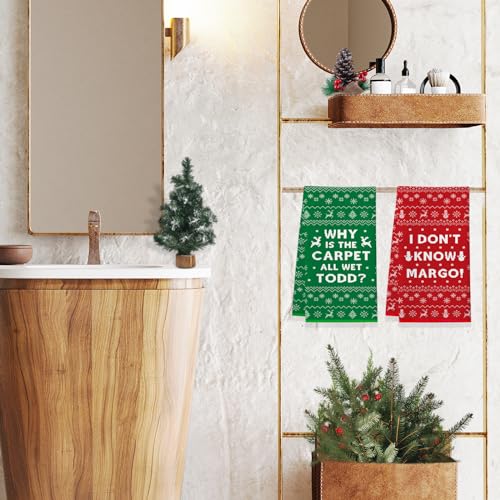 Cheroloven Margo Christmas Vacation Kitchen Towels 2Pcs Griswold Family Holiday Gift Set