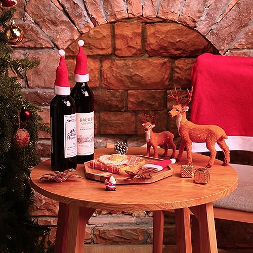 96 Pcs Christmas Chair Covers and Santa Hats Silverware Holders by Chumia