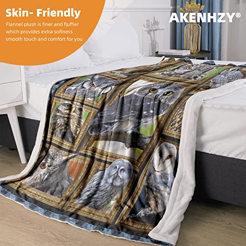 Owls Gifts Blanket for Kids, Soft Cozy Warm Flannel Throw Blanket for Boys Girls Teens, Toddler Baby Blankets and Throws for Couch Bed Daycare Preschool Naptime Travel (40" x 50", Owls Print)