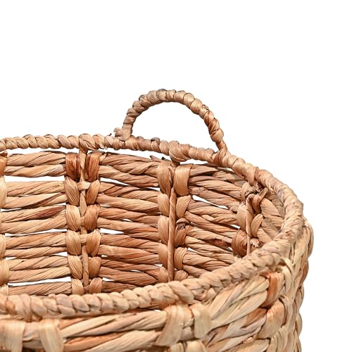 Happimess Laurel Hand-Woven Abaca Storage Basket 19 Inch - Natural
