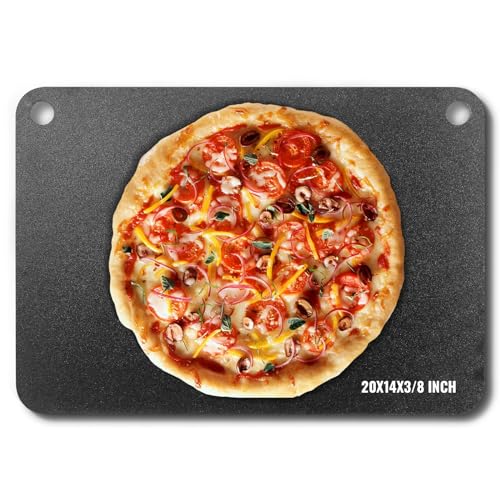 Heavy Duty 20 x 14 Inch Pre-Seasoned Pizza Steel Plate - Black Variation