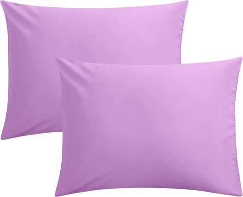 FLXXIE Pillow Cases - Soft Microfiber Standard Size Pillow Covers | Wrinkle & Stain Resistant, 2-Piece Set, 20x26, Lavender